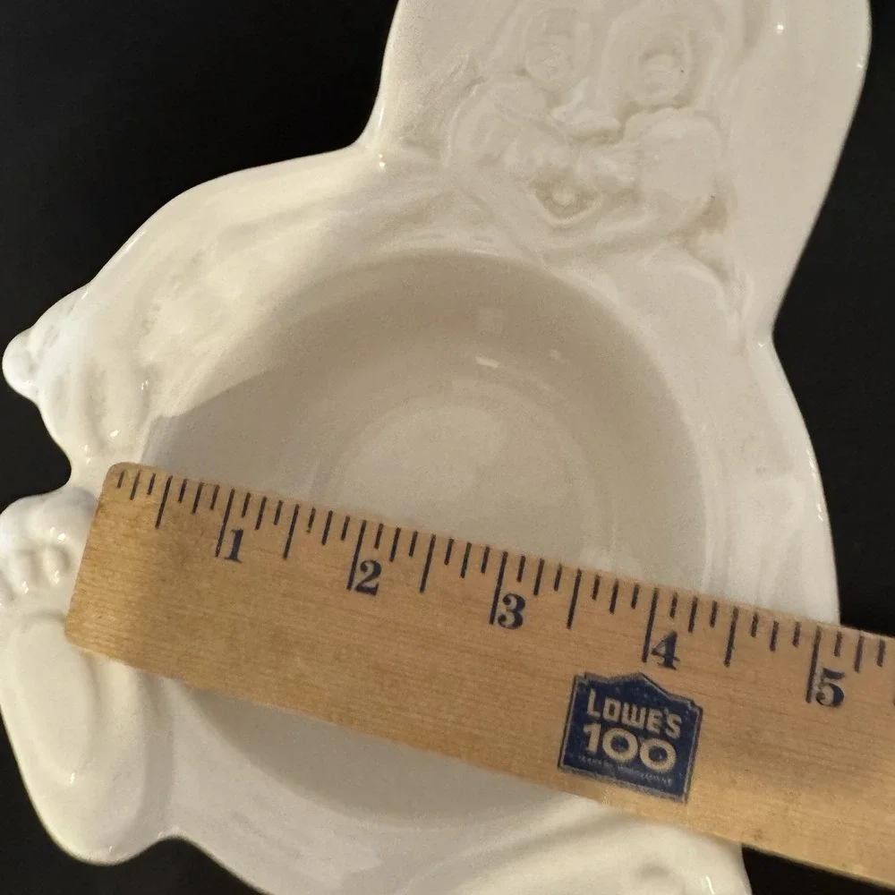 Vintage Pfaltzgraff Pottery Heritage White Bunny Rabbit Bowl‎ Dish